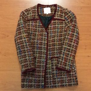 ETTTWA Anthropologie multicoloured 3/4 jacket